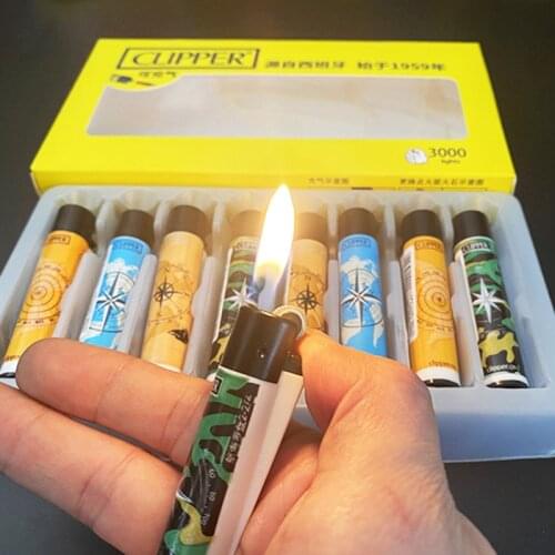 Original Clipper Grinding Wheel Lighter Nylon Free Fire Torch Gasoline Pocket Refillable Gas Lighter Use For Collection And Gift