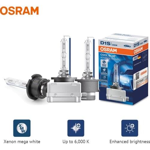 OSRAM D1S D2S D3S D4S CBA Xenon HID Cool Blue Advance 12V 6000K Mega White Car Xenon Headlight Light Auto Genuine Hi/lo Beam, 1x