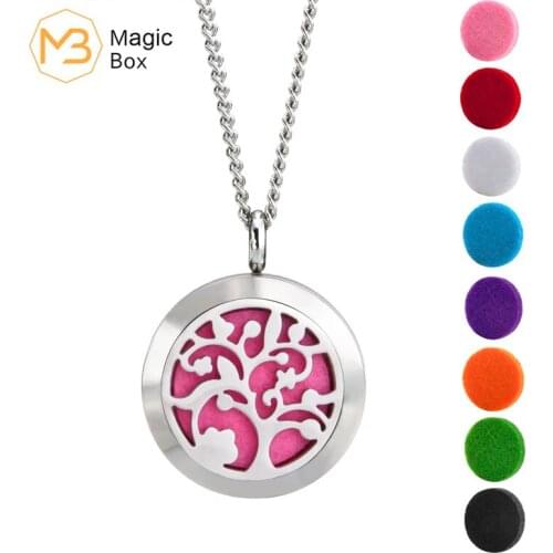 Perfume Silver L316 Stainless Steel Necklace Aromatherapy Essential Oil Disperser Pendant Fashion Ladies Necklace Korea