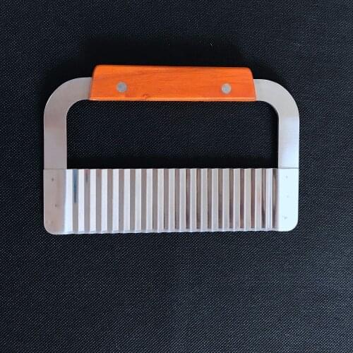 PRZY Manual Soap Cutters Handmade soap Wave Knife Wooden Crinkle cutter Handle Straight Knife French fries Cutting Tools