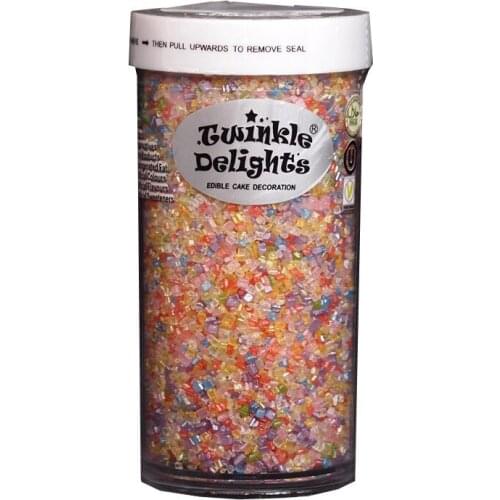 Qsprinkles Crystal Granulated Sugar Decoration Sugar Ice Cream Lollipop Donut Fondant Mousse Cake Decoration Baking Material