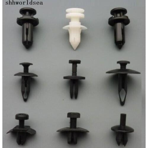 Shhworldsea 100pcs auto push type retainer bumper fascia push type retainer suction ventilation gille headlight bracket