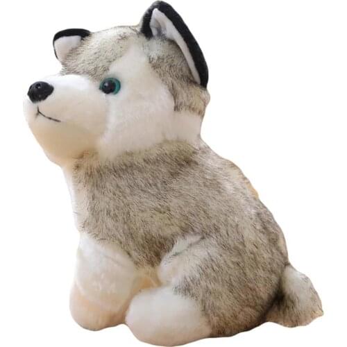Cute Simulation Husky Dog Plush Toy Puppy Stuffed Animal Kids Boys Girls Doll