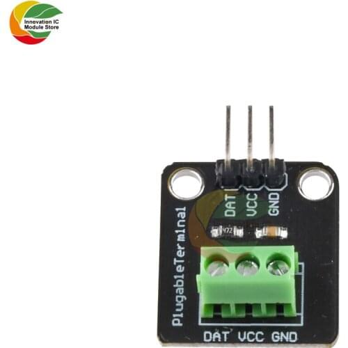 DS18B20 Waterproof Temperature Sensor Adapter Module Digital Sensor Cable Stainless Steel Probe Terminal Adapter for Arduino