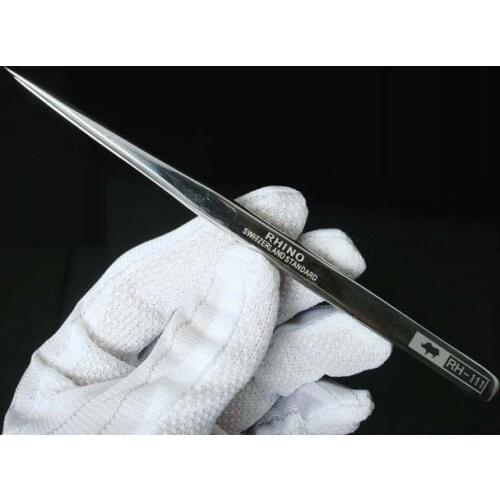 Japanese RHINO RH-111 Forceps Switzerland Standard Specular High-precision Super Hard Sharp For Repairing Watch or Mobile
