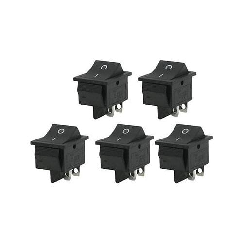 10 Pcs AC 250V 15A 125V 20A 4 Pin DPST Black On/OFF Rocker Switch