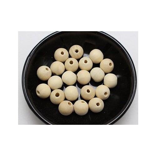 100 Natural Untreated Plain Wood Round Beads 12mm~Wooden beads