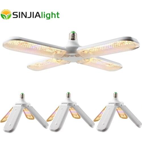 4pcs/lot Foldable Plant Lamp LED Grow Lights Full Spectrum Phytolamp Growing Bulb Warm Fitolamp for Flowers Seedling Growbox