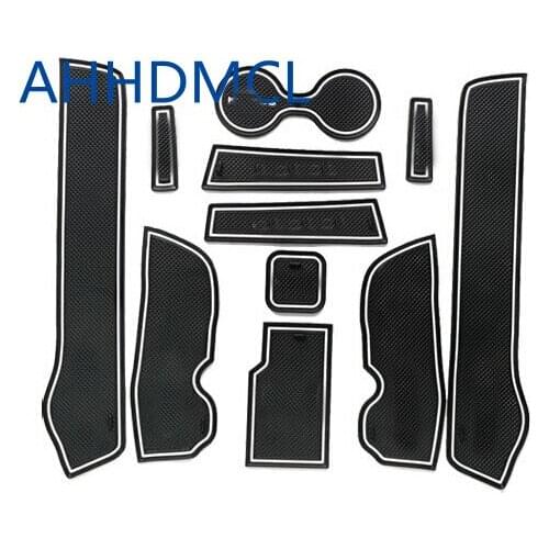 AHHDMCL Car Door Groove Mat Gate Slot Cup Armrest Storage Pad For Koleos Manual Park Brake 2009201020112012 201420152016