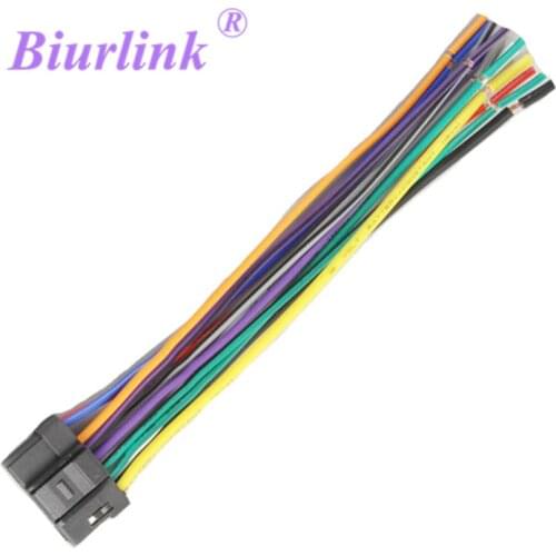 Biurlink Car Radio After-market Stereo Harness Wire Cable Adapter For Alpine Radio 16 Port
