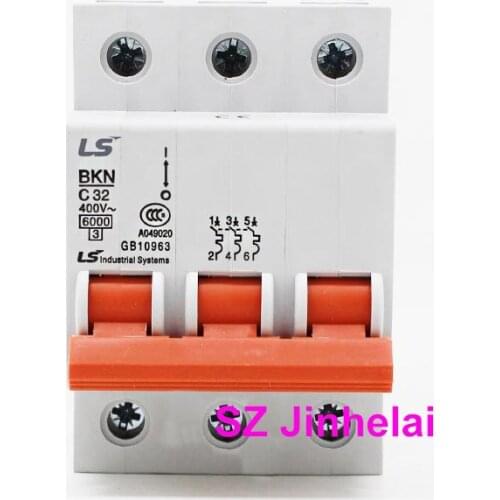 BKN3P Authentic original BKN 3P LS C type Circuit breaker BKN-3P Air switch C1A/2A/3A/4A/6A/10A/16A/20A/25A/32A/40A/50A/63A