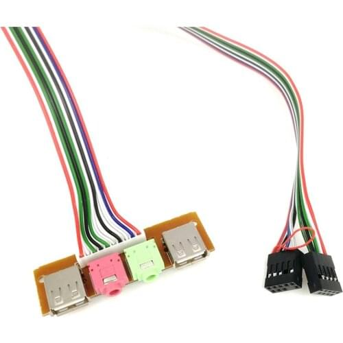 Computer Case 6.8CM wire for power on pc Mic Earphone Cable mining farm connector Fast Speed Free shipping home