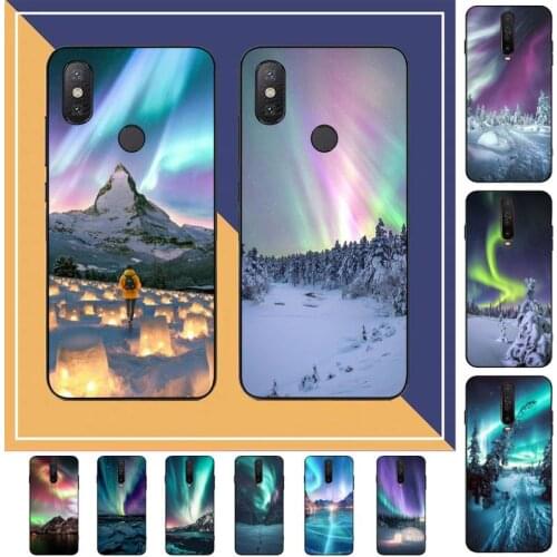 Landscape winter aurora Phone Case for Redmi Note 8 7 9 4 6 pro max T X 5A 3 10 lite pro