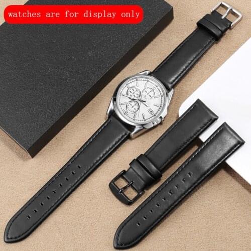 CICIDD Replacement Strap For EFR-303L EQB-501 EFS-S500 Series Genuine Leather Watchband 20mm 22mm Black Mens Bracelet