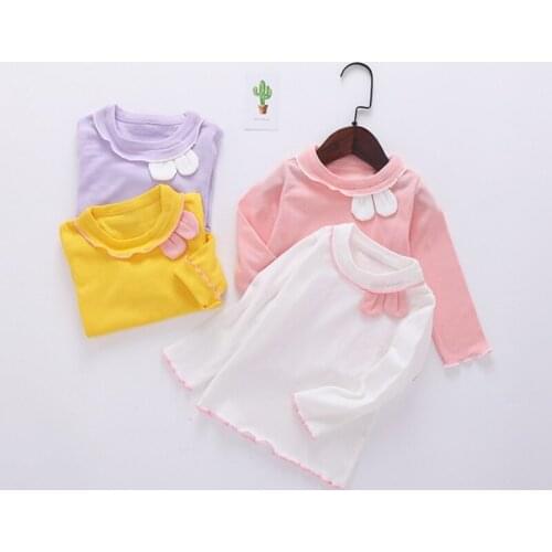 Baby Girls Clothes Autumn Spring Floral Cotton Pullover T-shirt Children Clothes Baby Long Sleeve Tops Tees Blouse