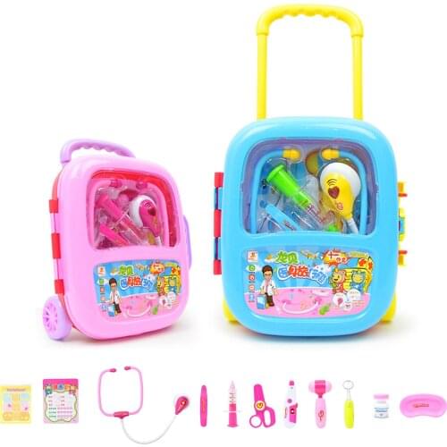 Kids Play House Doctor Simulation Stethoscope Trolley Medicine Suitcase Tools Toy Set Gift Early Educationa Nurse Pretend Toy