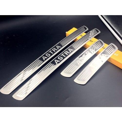 For Opel Vauxhall Astra door sill car-styling stainless steel 4pcs/set car styling Opel decorate molding Astra tool