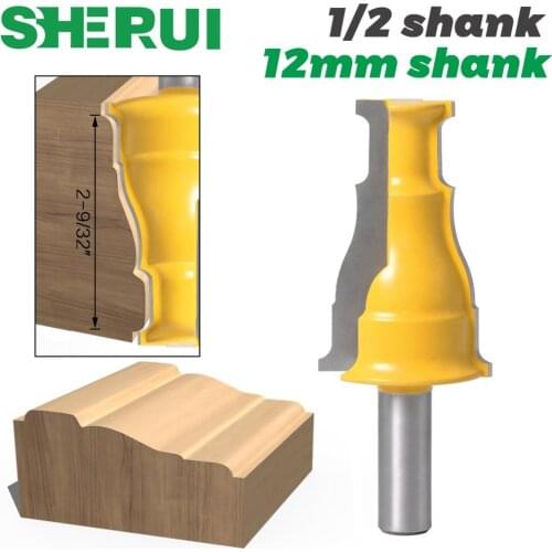 1Pc Door & Window Casing Router Bit - 1/2" Shank12mm shank Line knife Woodworking cutter Tenon Cutter for Woodworking Tools