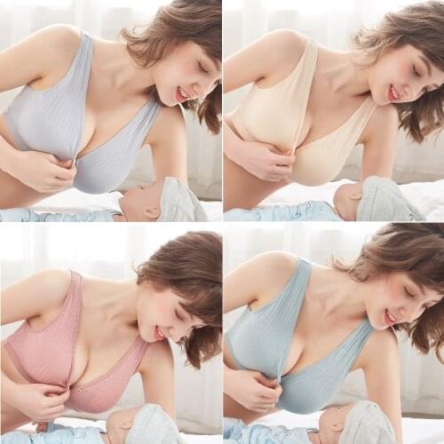 Cotton nursing bra breathable breastfeeding bra pregnant women underwear