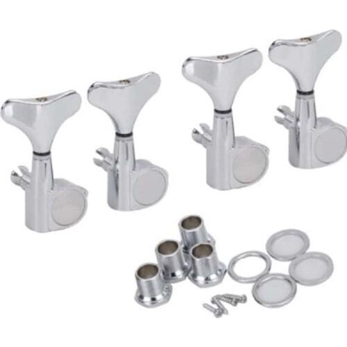 4 Pairs 4R Chrome Bass Tuners Machine Heads Tuning Pegs