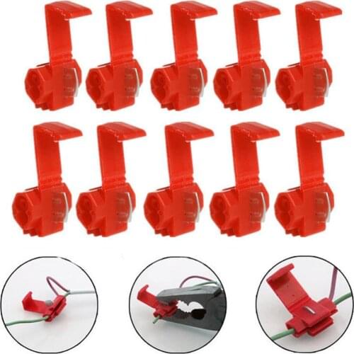 80% Hot Sale 50Pcs Break-free Electrical Quick Splice Cable Connectors Wire Terminals Clip