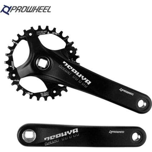 Prowheel MTB Crank Tooth Disc 104BCD Square Hole Modified Single/Double Disc Crank Genuine Aluminum Alloy 30-38T Crankshaft