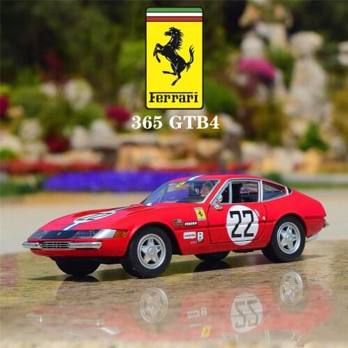 Bburago 1:24 FERRARI 365 GTB4 Competizione 1st series alloy car model Collect gifts toy