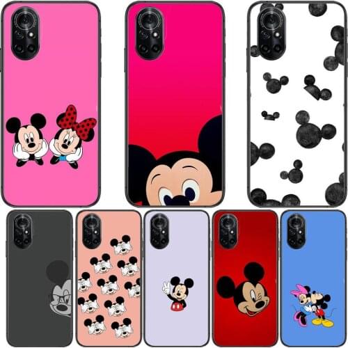 Disney cute mickey mouse stitch soft Clear Phone Case For Huawei Honor 20 10 9 8A 7 5T X Pro Lite 5G Black Etui Coque Hoesjes