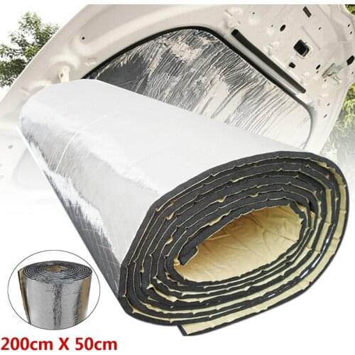 New200cmx50cm 5mm/7mm/10mm/15mm/20mm/25mm/30mm Deadening Aluminum Foil Mat Car Sound Heat Insulation Cotton Hood Engine Firewall