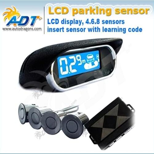 New Auto Reversing Kit Parking Assist System With 4 Sensors "Dang" Reminder/Human Speaker Optional LCD Car Parking Sensor Kits