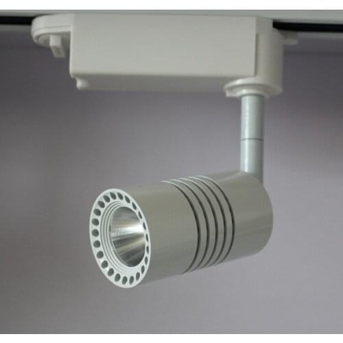 NEW 7W 12W COB Track Rail Light AC85V-265V Spotlight Adjustable Rail Track Lighting lamp for Mall Exhibition Office black/white