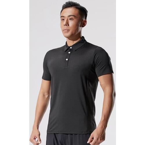 Summer 2021 new mens shirt short-sleeved T-shirt lapel T-shirt golf clothing sportswear mens T-shirt fitness clothes