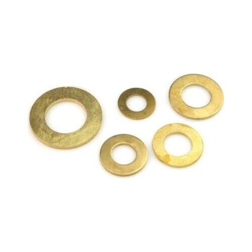 WHOLESALE! BRASS M3 M4 M5 M6 M8 M10 M12 M14 Gaskets Copper Sheet Metal Brass Flat Washers Hardware