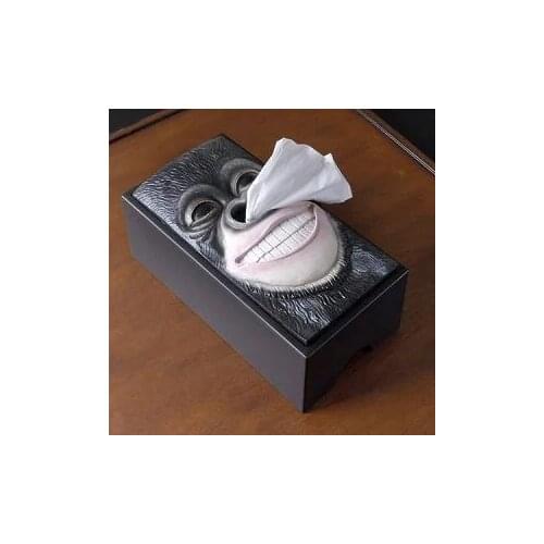 Easter Island stone towel box, fashion home decoration, napkin box, stone man, creative personality, paper towel tube