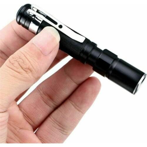 Mini Portable LED Flashlight Light Pen Lamp Telescopic zoom Small Pocket Torch