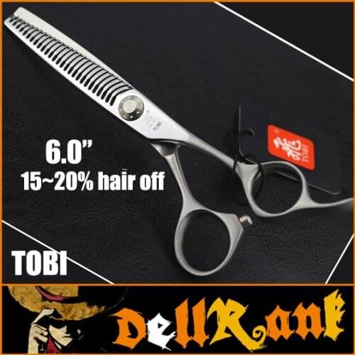 Taiwan Top Brand "TOBI" 6 Inch Professional Hairdressing Scissors High Quality Barber Thinning Shears For Pro Styling Tools T-14