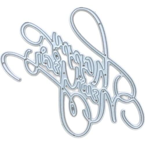 Happy New Year Metal Cutting Dies Stencil Scrapbooking DIY Album Stamp Embossing
