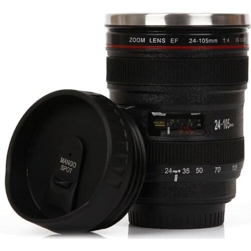 400ml Camera Lens Style Thermos Stainless Steel Cup Mug for Coffee Tea Creative Cups and Mugs Gift Travel Mug Vacuum Flasks