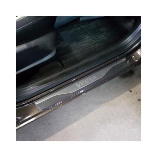 High quality Stainless Steel Door Sill Scuff Plate Welcome Pedal For LADA VESTA sw cross 2017 2018 2019 Car Styling Accessories