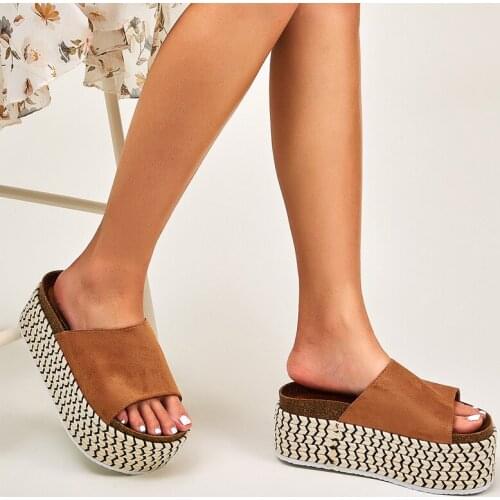 2021 Women Slippers Platform Heel Increase Slides Sandals Shoes Female Flip Flops High Heels Slippers Woman Casual Slides Shoes