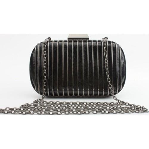 Women Handbags Metallic Evening Purse Metal Clutches Silver Beaded Bridal Wedding Box Clutch Bags Bolsos Mujer Party