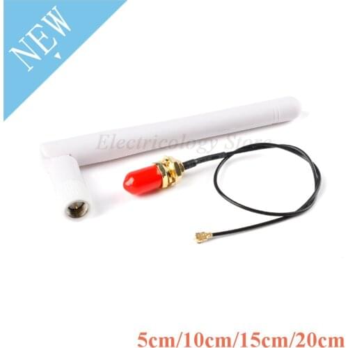 2.4GHz 3dBi WiFi 2.4g Antenna Aerial RP-SMA Male Wireless Router+5/10/15/20cm PCI U.FL IPX to RP SMA Pigtail Cable ESP8266 ESP32