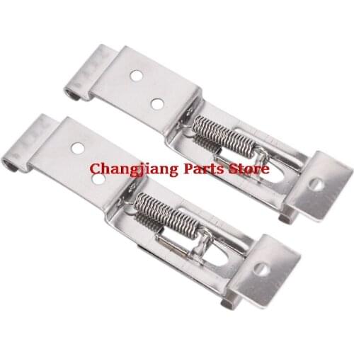 2pcs Car License Plate Spring Loaded Stainless Steel Bracket cars Frame Holder Trailer Number Clips Plate