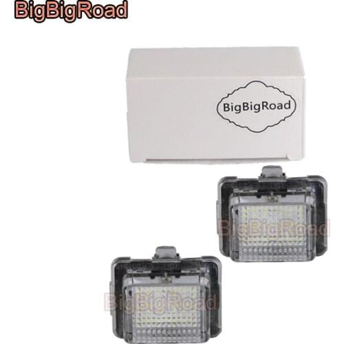 BigBigRoad Car License Plate Lights Number Frame Light For Mercedes Benz GLK Class 200 260 300 E Class W212 C207 W213 LED Lights