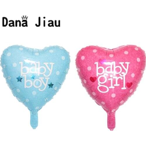 DanaJiau NEW boy girl baby shower party foil balloon kids 1th birthday party decoration pink blue helium ball Childrens Day toy