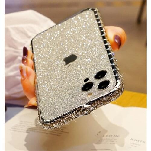 Rhinestone Metal Case Bumper Diamond Phone Cover For iPhone 12 Pro Max 12 Mini Case 6S 7 8 Plus X Xr Xs 11 Pro Max Funda