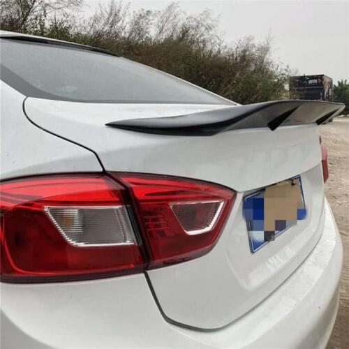 Use For Chevrolet Cruze Spoiler 2017--2018 Year Real Glossy Carbon Fiber Rear Wing R Style Sport Accessories Body Kit