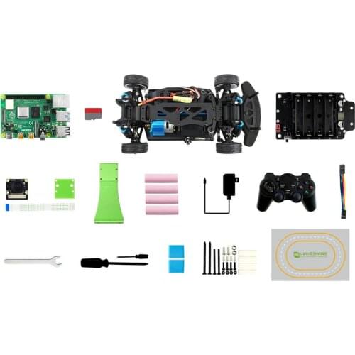 PiRacer Pro AI Kit Acce,without Raspberry Pi 4,High Speed AI Racing Robot Powered by Raspberry Pi 4,Supports DonkeyCar Project