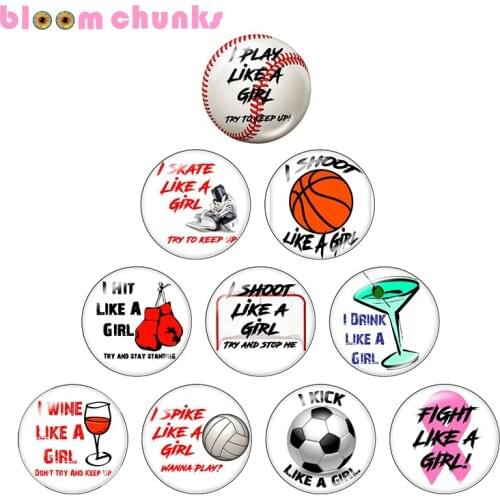 Baseball Basketball Volleyball Soccer 12mm/18mm/20mm/25mm Round photo glass cabochon demo flat back Making findings S2391