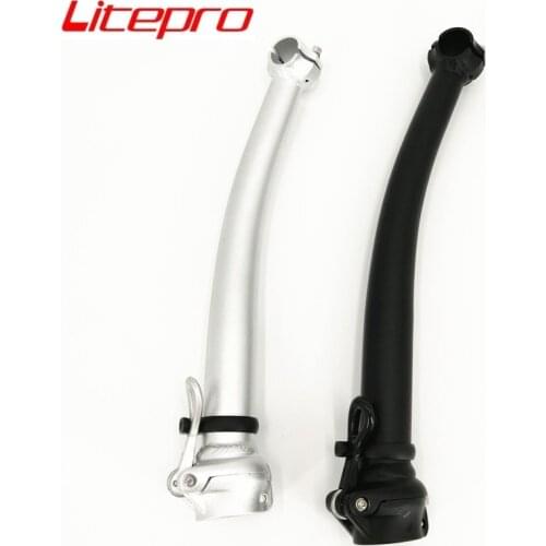 Litepro Folding Bike Curved Stem Right Fold 35cm 375cm Goose Neck Bending Stem 25.4mm Handlebar 28.6mm Fork Folding Bike Stem